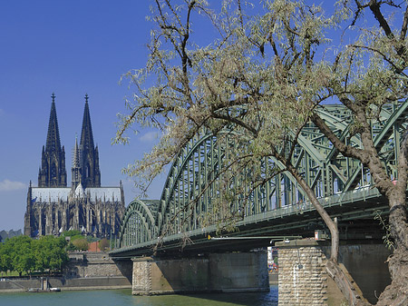 Hohenzollernbrücke am Kölner Dom Foto 