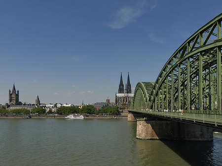 Schiff unter der Hohenzollernbrücke - Nordrhein-Westfalen (Köln)