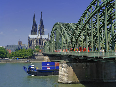 Fotos Schiff unter der Hohenzollernbrücke