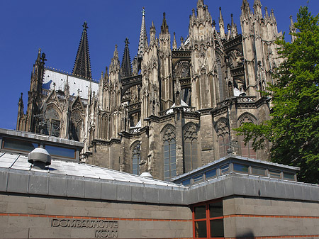 Foto Kölner Dom mit Dombauhütte