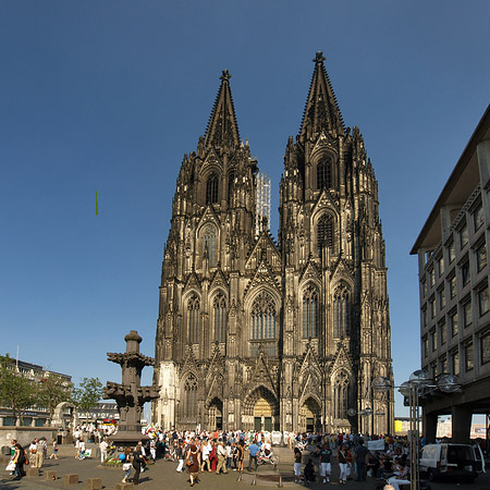 Kreuzblume vor Kölner Dom