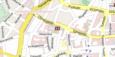 St. Gereon Köln Stadtplan